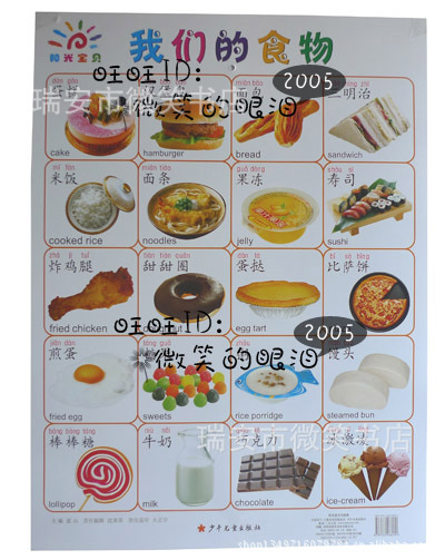 正版阳光宝贝大挂图 精品幼儿早教看图识字 双面平面挂图批发