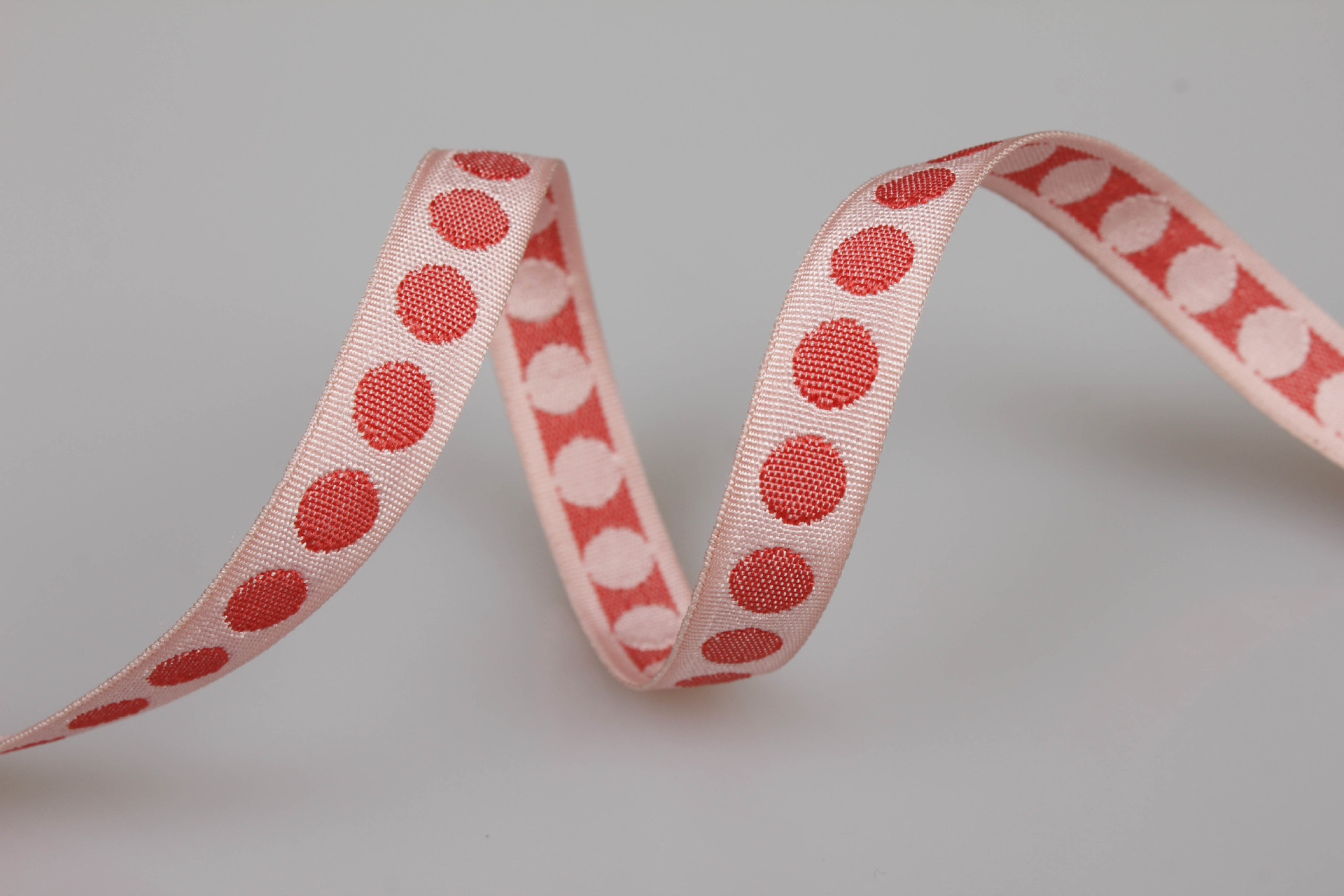 qs10cm平纹粉色图案提花织带全顺织带厂家直销定制加工批发