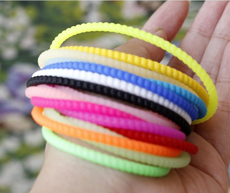 硅胶编织手环 橡皮筋手环 橡皮筋编织手链手腕带 欧美爆款 厂家