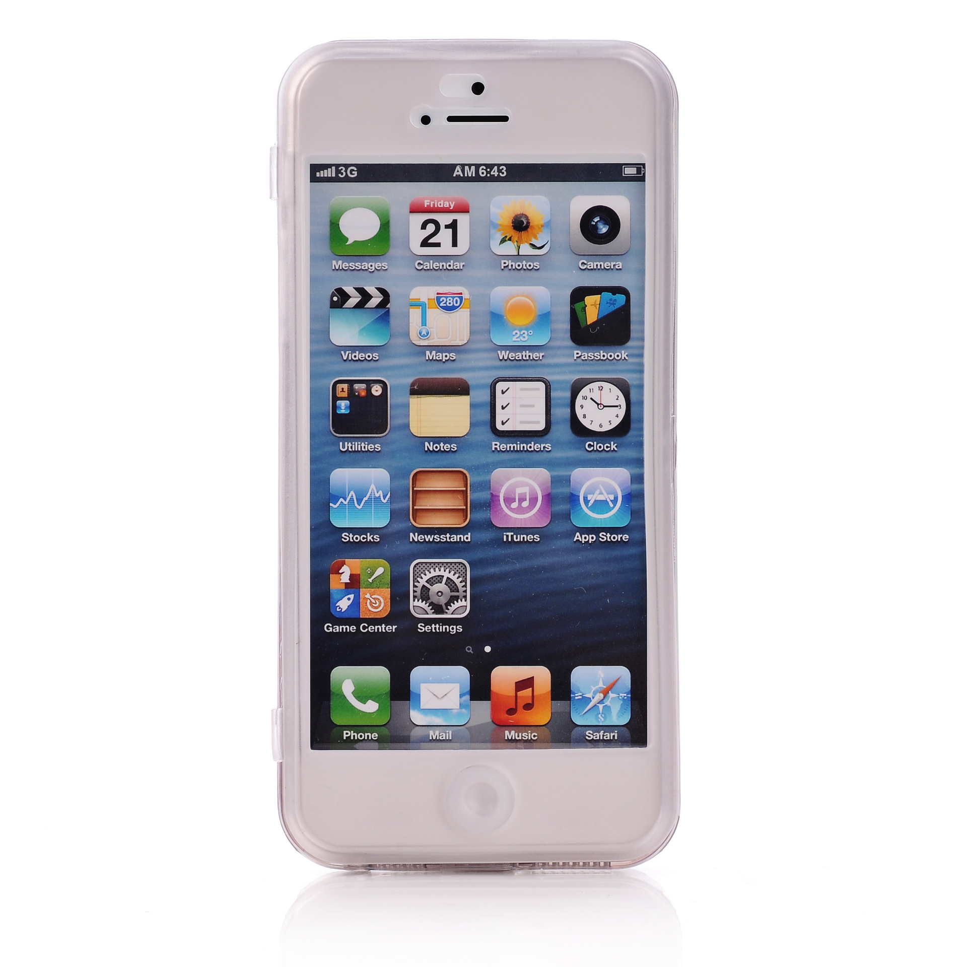 厂家热销 苹果4s带盖tpu可直接触摸iphone5s翻盖tpu套