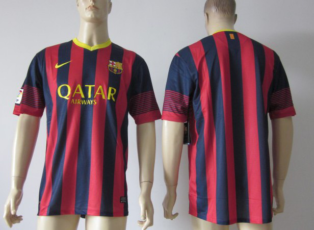 厂家现货13/14 顶级泰版巴塞罗那巴萨球衣/足球服/队服/运动服