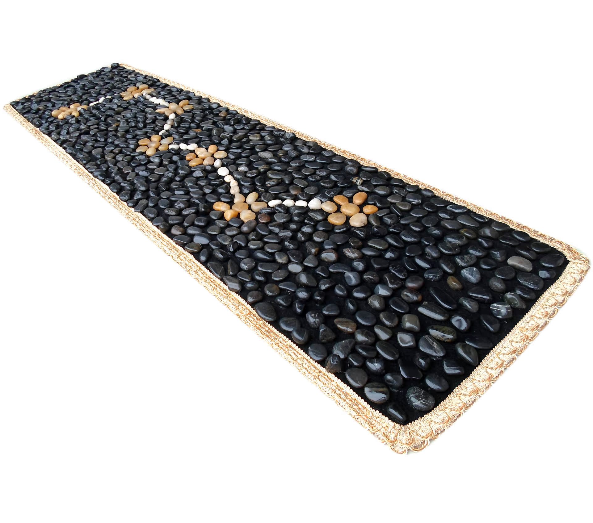 按摩垫 天然雨花石 健康步道 鹅卵石按摩垫