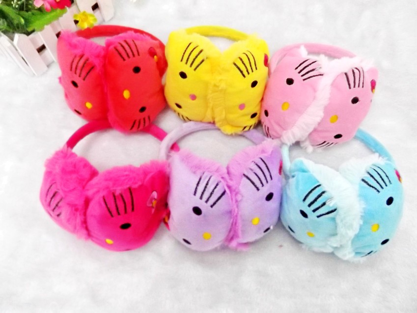 秋冬热卖儿童kt猫耳罩 卡通毛绒保暖护耳罩 儿童卡通耳罩