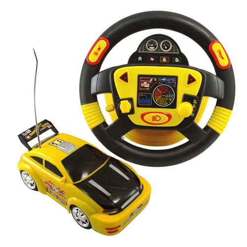 方向盘遥控车 儿童赛车遥控车 遥控汽车模型