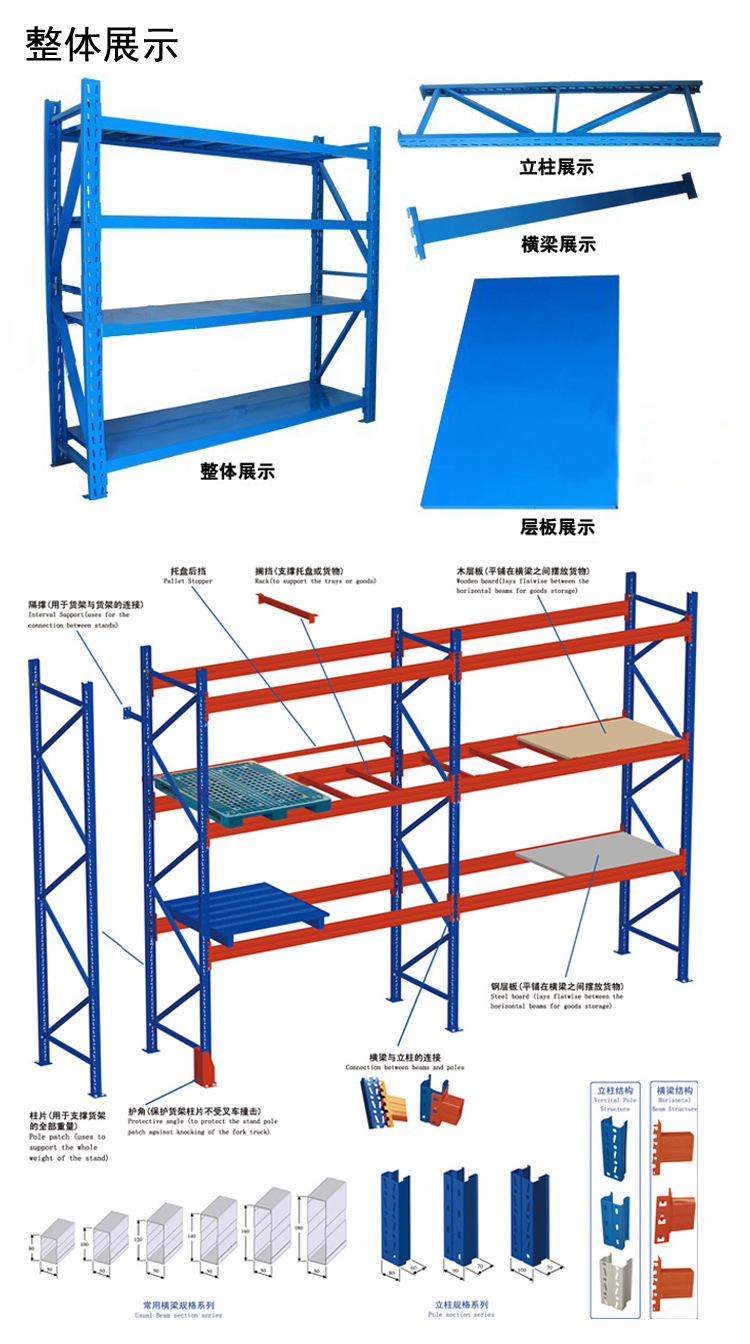 供應倉儲貨架廠家直銷中型貨架重型貨架閣樓貨架
