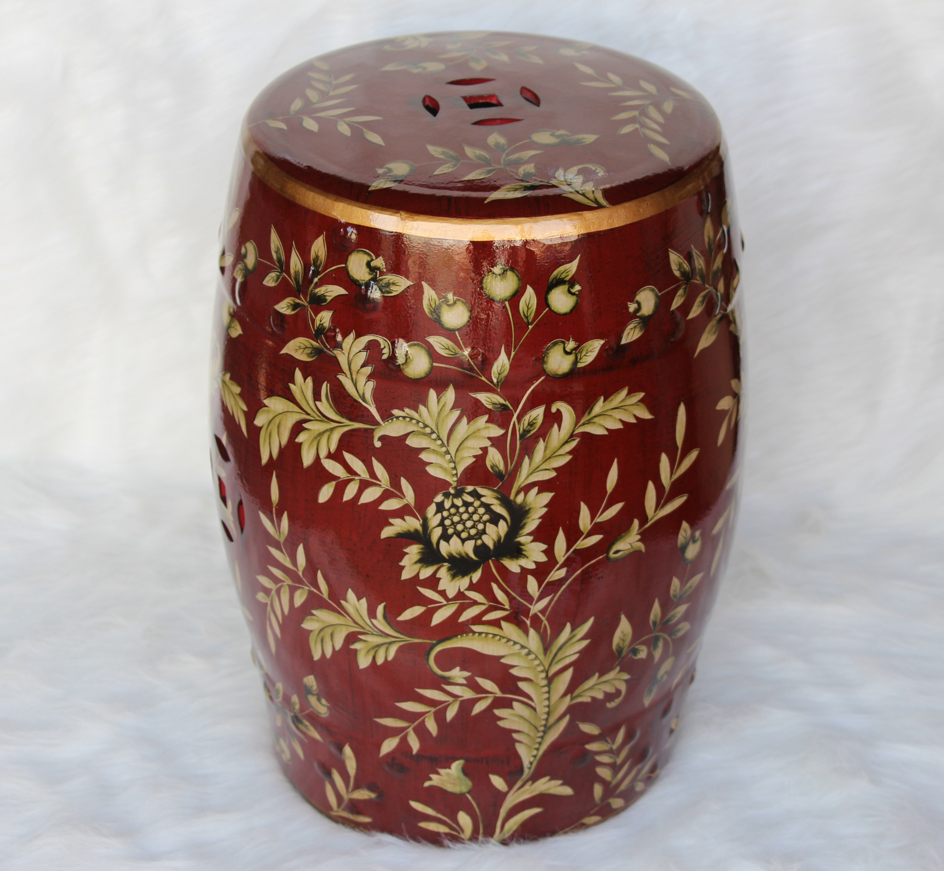 厂家直销美式乡村新中式经典客厅居家梳妆换鞋凳陶瓷鼓凳工艺品