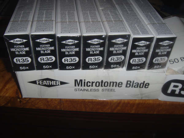 特价日本feather羽毛牌病理刀片r35病理刀片一次性病理