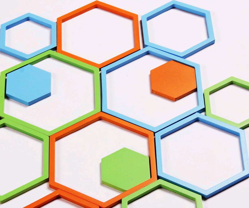 六边形墙壁贴 影视墙墙贴 立体爱心卧室卡墙上装饰画 饰品 家饰