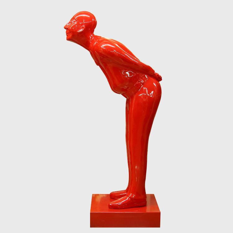 创意抽象人物鞠躬迎宾 树脂工艺酒店开业摆件 特大号fa2103