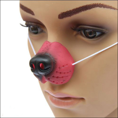 化装舞会用品 动物假鼻子 猪 鸭嘴 鸡狗 熊鼻子 一套 鼻子套装