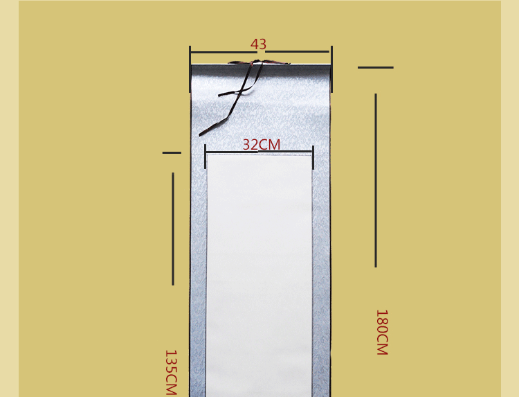 空白挂轴四尺对开现写书法装裱好**材料手工宣纸制作厂家批发.