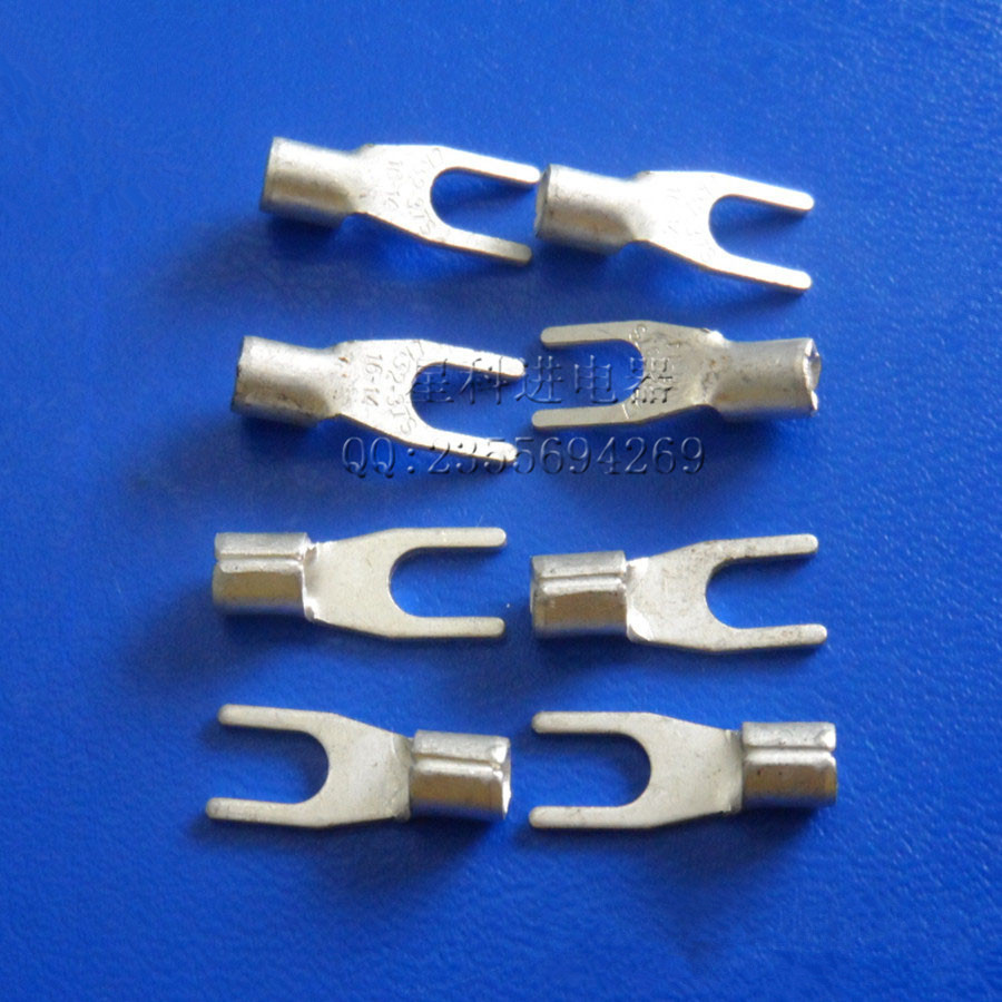 环保裸叉型端子 冷压接线端头