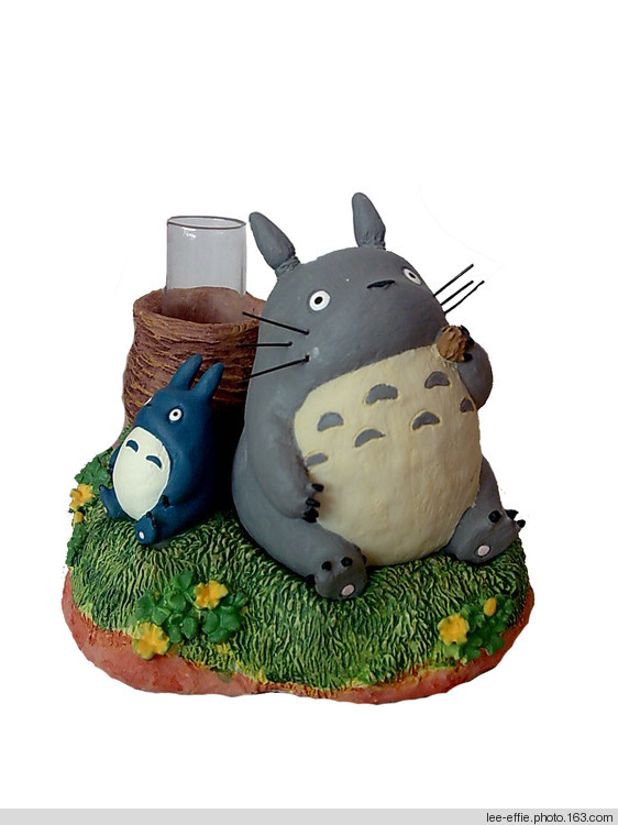 树脂工艺 龙猫吃果花盆 宫崎骏龙猫摆件 情侣对款礼物