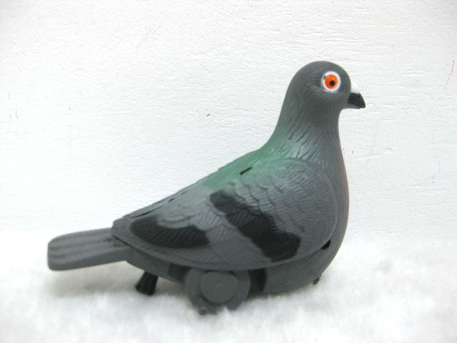 拉线迷你鸽子玩具 小型仿真拉力鸽子 儿童发条小玩具