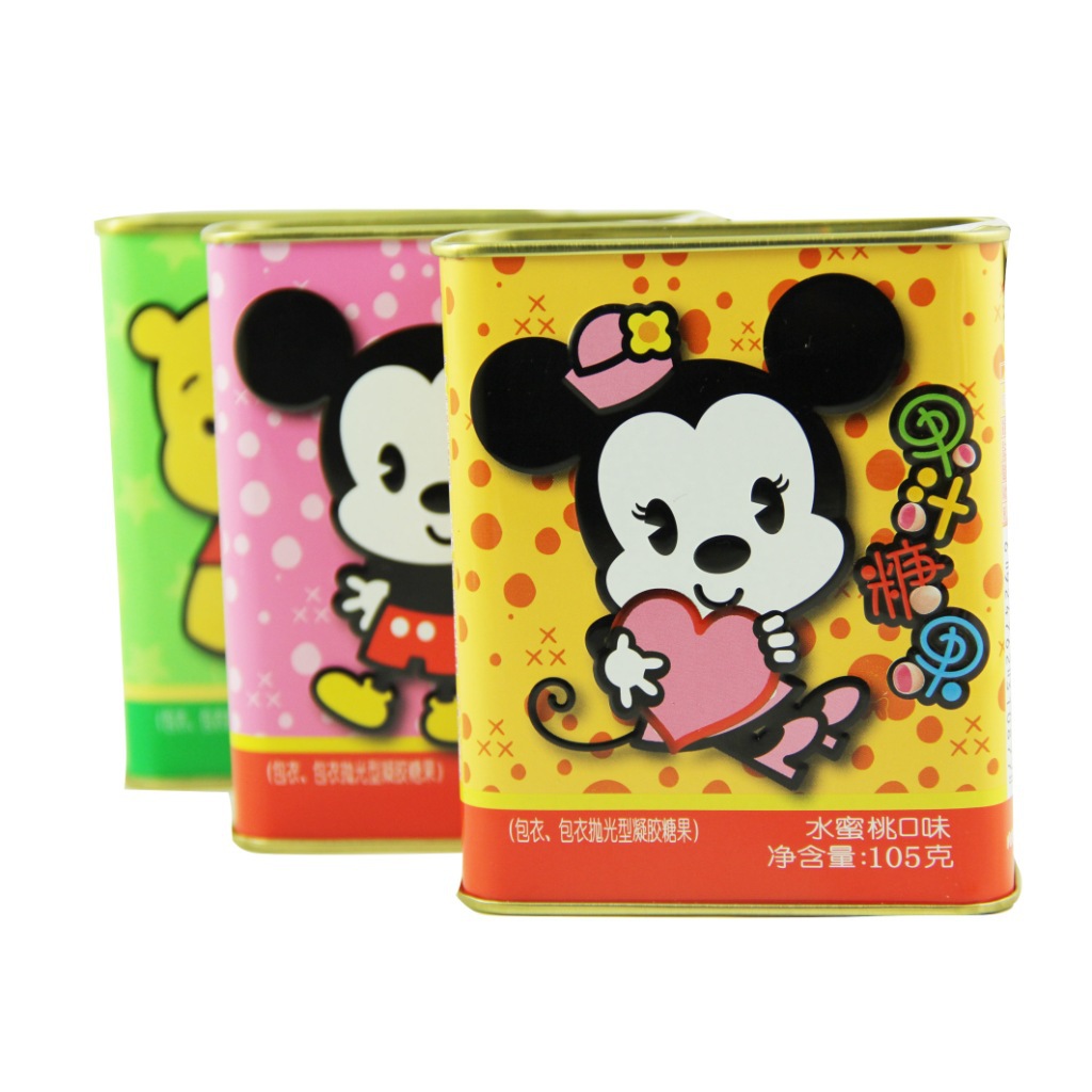 滨崎食品铁盒糖果 迪士尼果汁软糖 多口味可选 乐趣休闲零食糖果