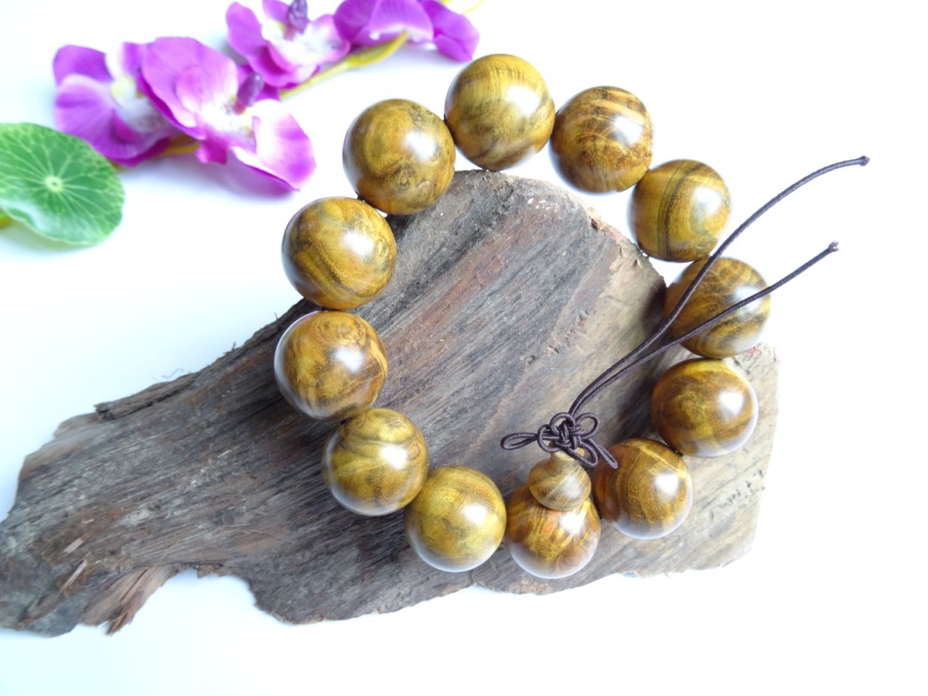 缅甸 金丝柚 佛珠 手串20mm*12颗