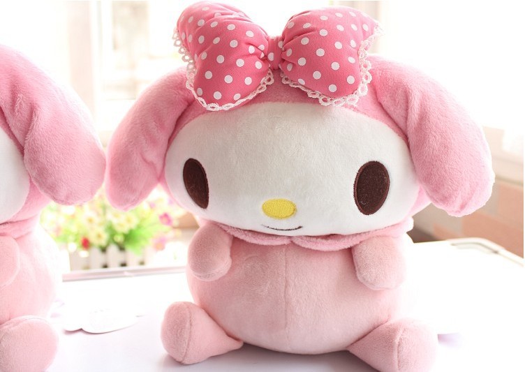 粉色melody 美乐蒂立体蝴蝶结卡通储物罐 摆件公仔