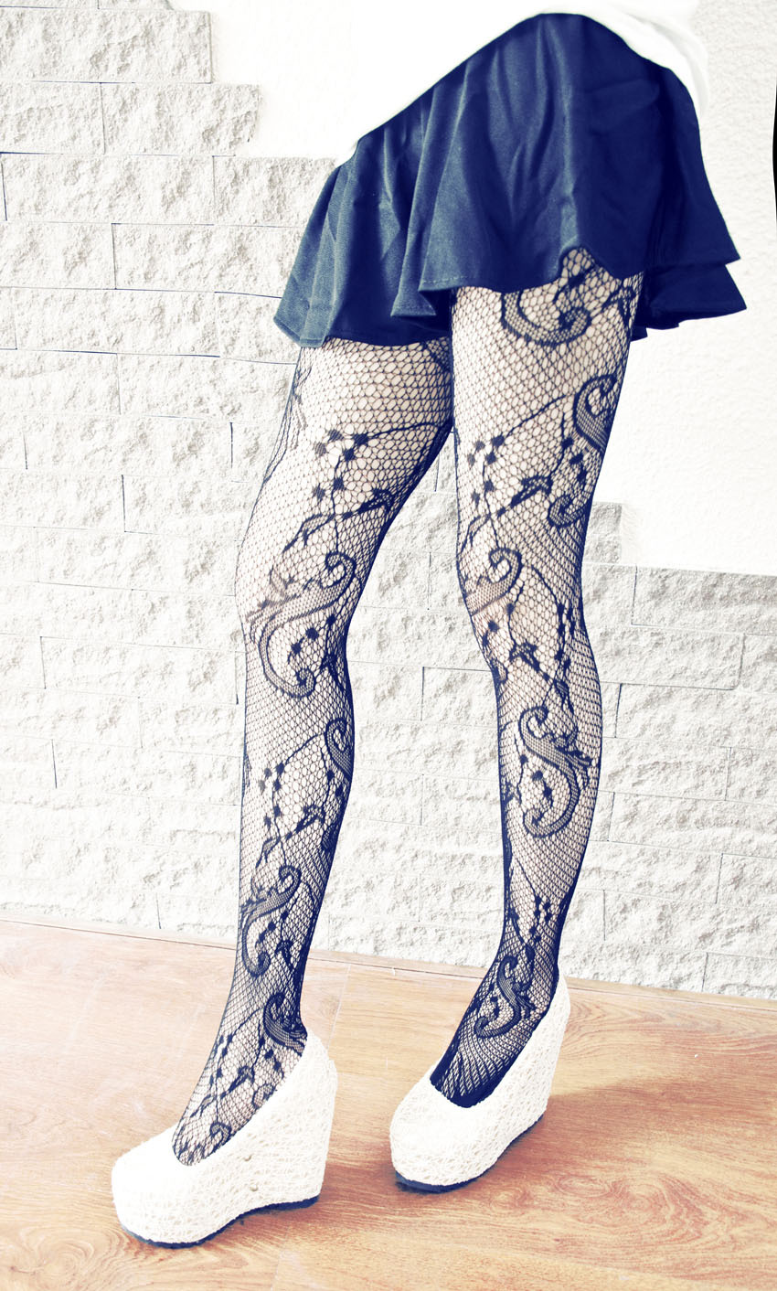 日系超薄包芯丝提花丝袜子 条形打底裤 厂家直销