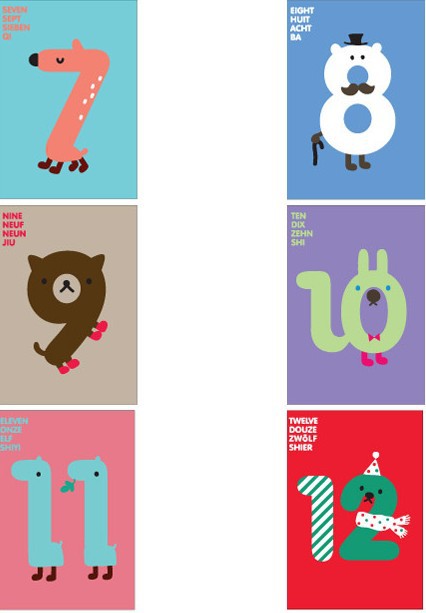 创意文具 可爱缤纷幸运数字记事本 数字天下1-12便携笔记本35g图片_10