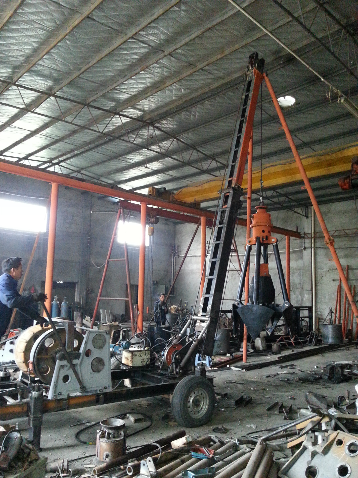 临海嘉正:打井打桩机8jzdl-5t/110可移动轮式冲抓钻打井打桩机