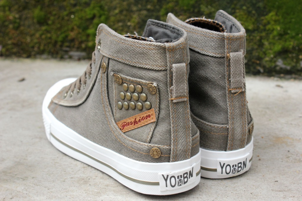 2013优步帆布鞋男款时尚休闲鞋水洗牛仔布高帮系带款男士布鞋中帮