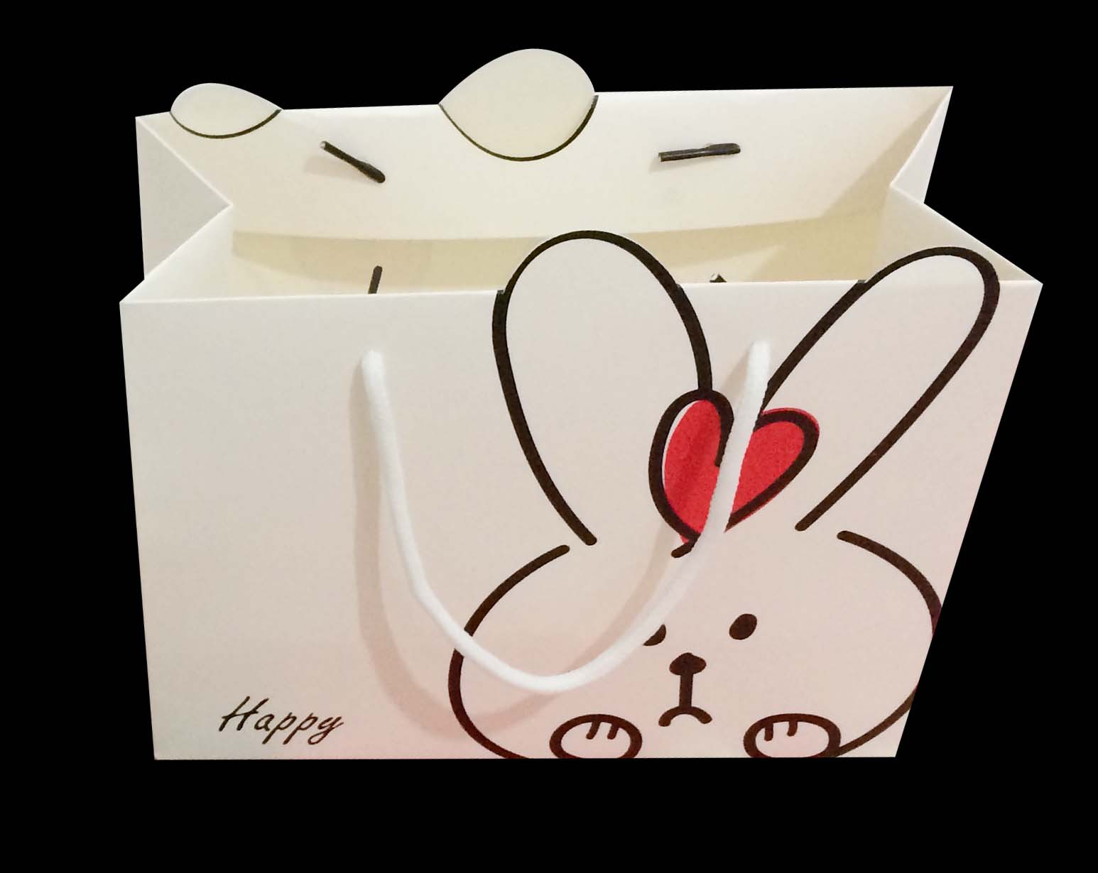 现货秒杀价格粉色兔子白色兔子包装袋婚庆回礼袋手提纸袋