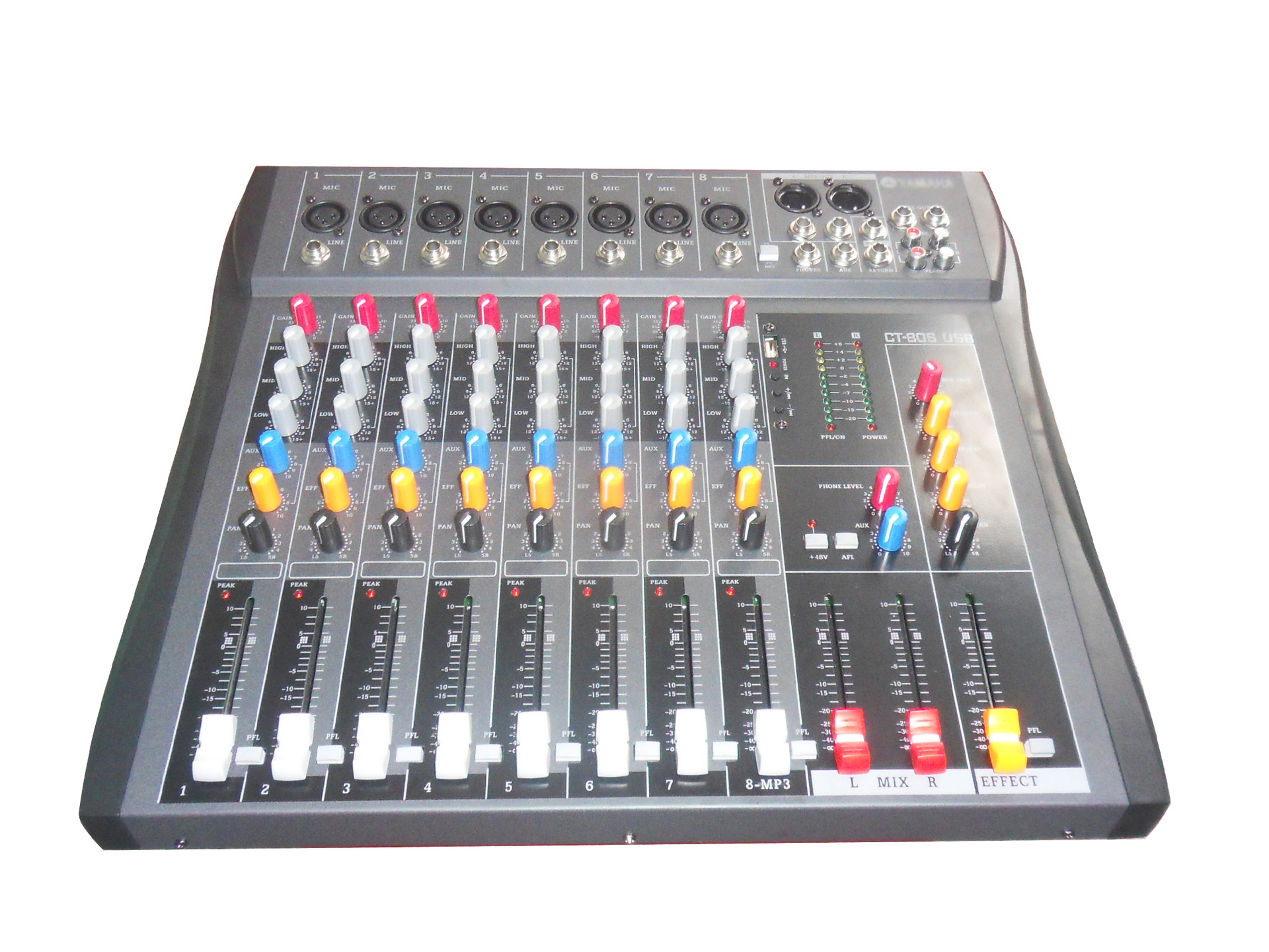 8路调音台 usb/调音台8路/调音台/带ktv混响效果升级版