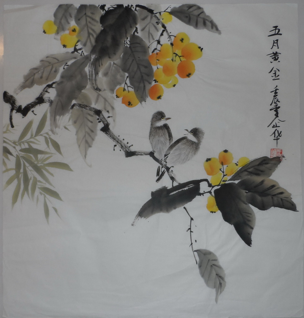 欣欣工艺手绘手工国画批发装裱山水花鸟水墨画字画中堂画商务礼品