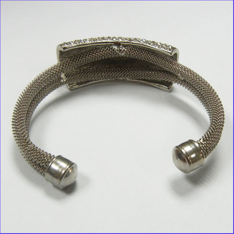 2013年另类潮流假双条套镶闪钻半环开口手镯手环 地摊货源批发