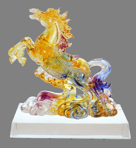 视图耀眼马双龙戏珠送子对麒麟