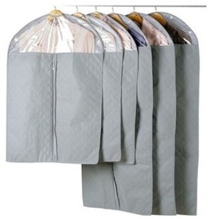 竹炭衣物收纳防尘罩 西服套 大衣防尘套 小号 亮灰色p-58