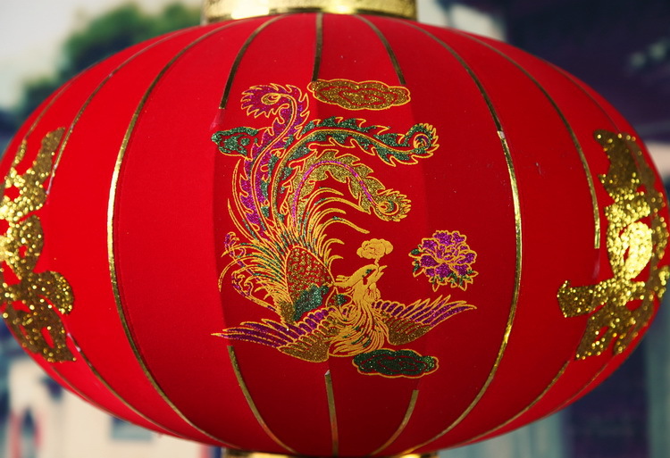 80号高档绒布灯笼/新年挂饰灯笼/结婚喜庆绒布龙凤灯笼/婚庆装饰