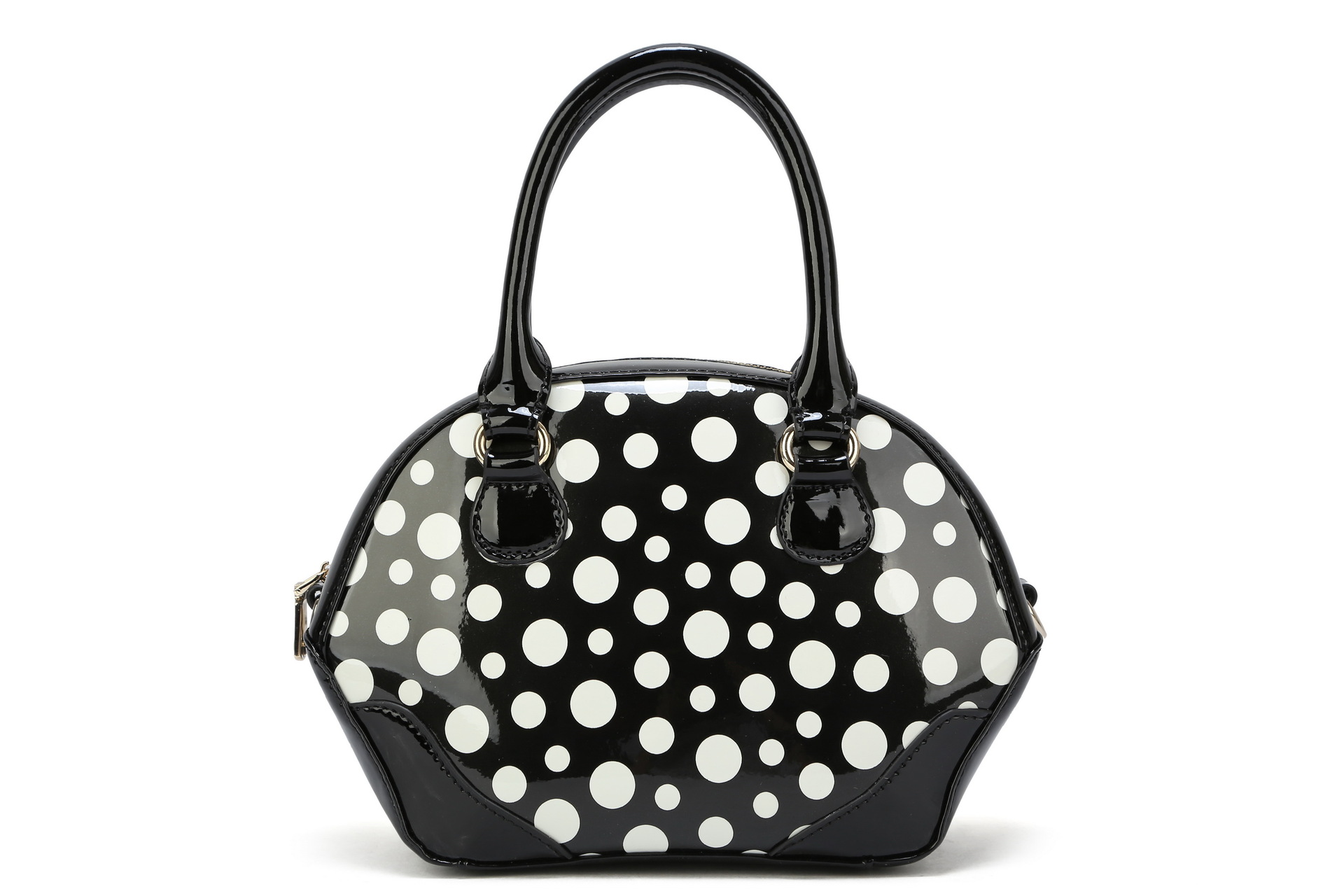 时尚流行可爱笑脸波点真皮女士包包