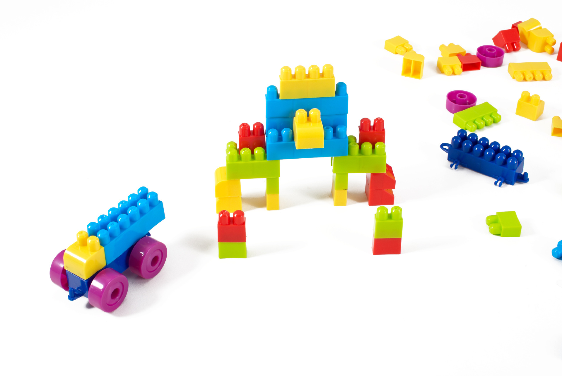 儿童玩具益智百变积木塑料儿童玩具乐高式拼插拼装158片超多数量