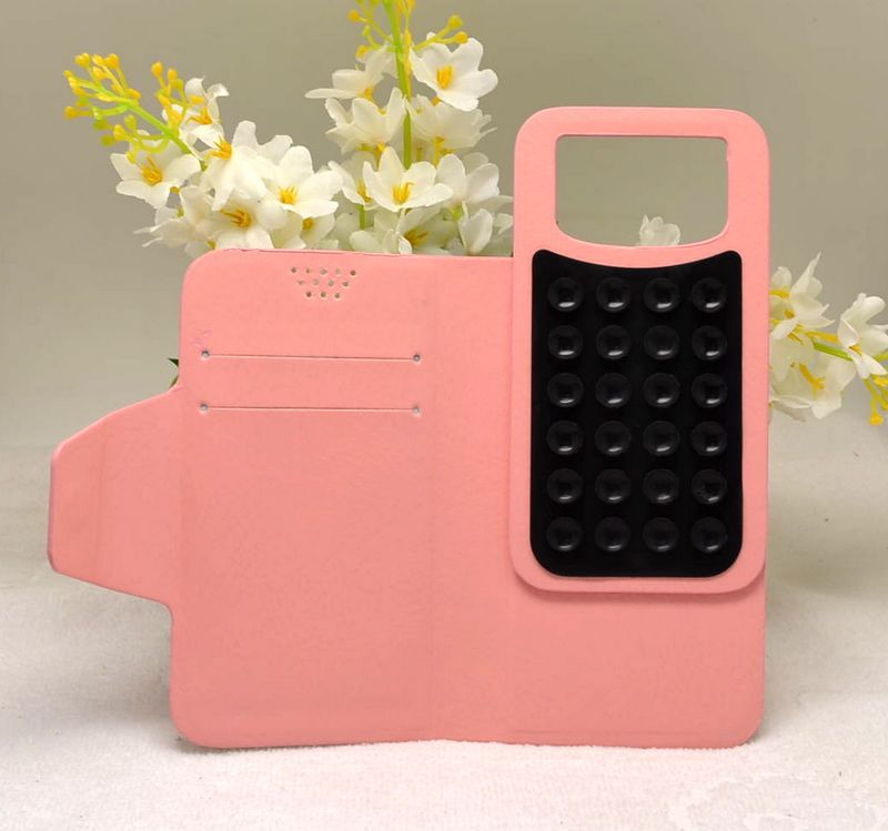 热销 新出款式 水晶纹万能吸盘上下推式皮套 免加工打孔有5个尺寸