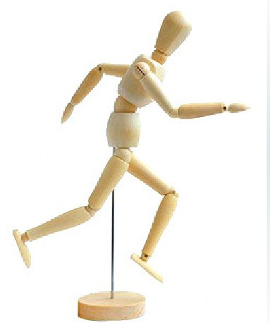 木人12英寸木人模型 实木漫画木人 30cm木偶木头关节人偶