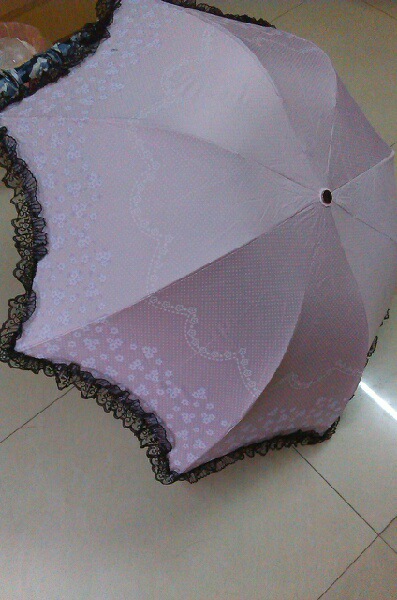 艾瑞丝2013新款 3231群花争艳三折黑胶公主伞~ 热销防晒!