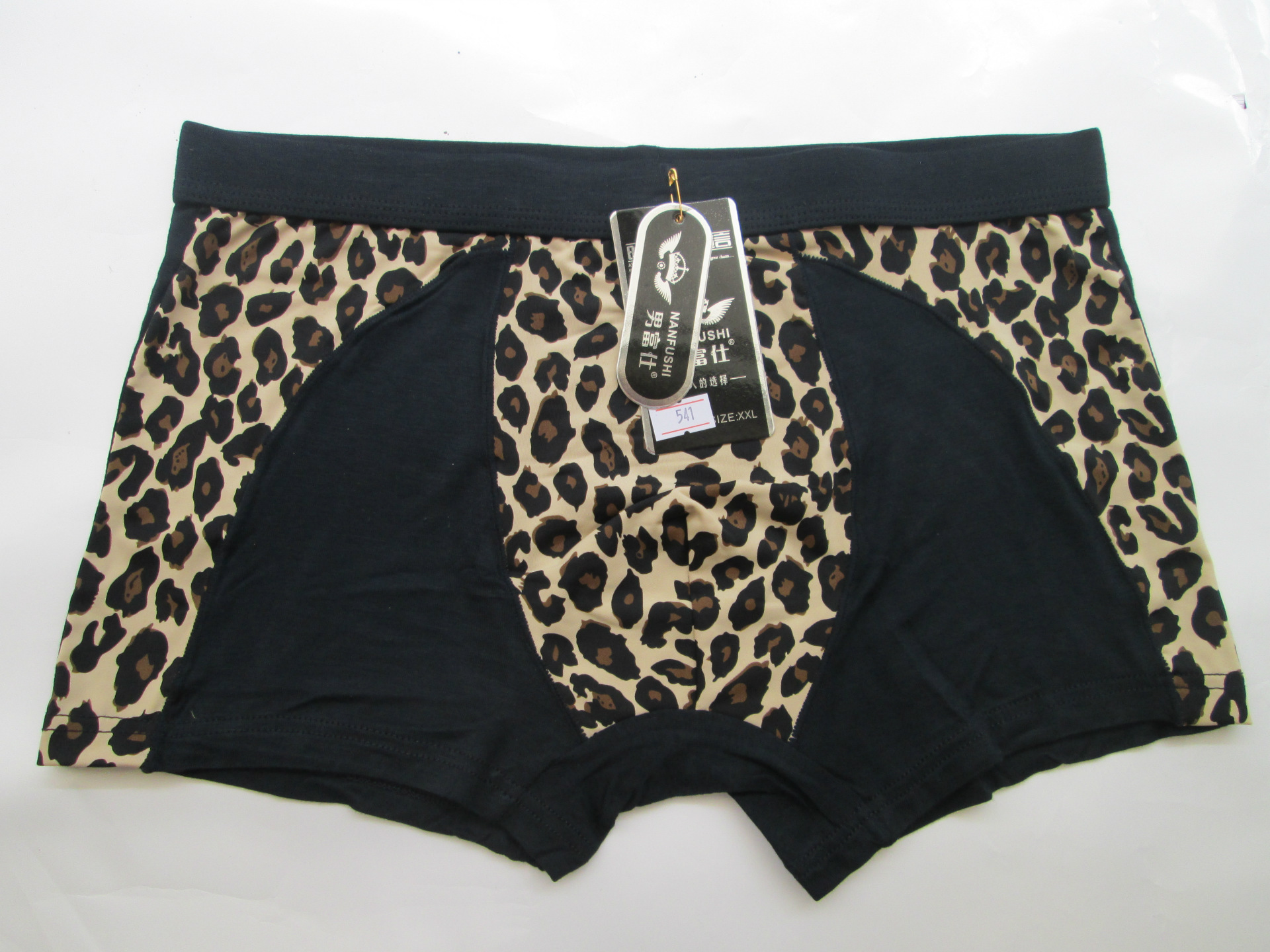 男士男富仕豹纹平角内裤
