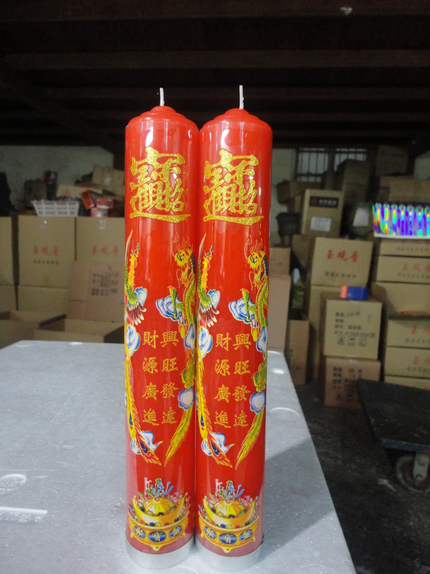 佛教龙凤无烟蜡烛