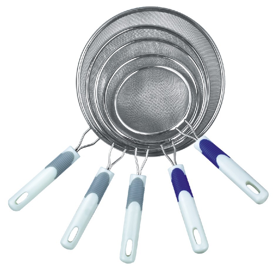 不锈钢圆边油格,耐高温塑柄油格,厨具用品