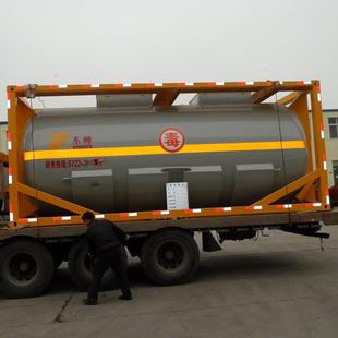 供应安全储运三氯化磷化工液体集装箱式槽罐车国四车