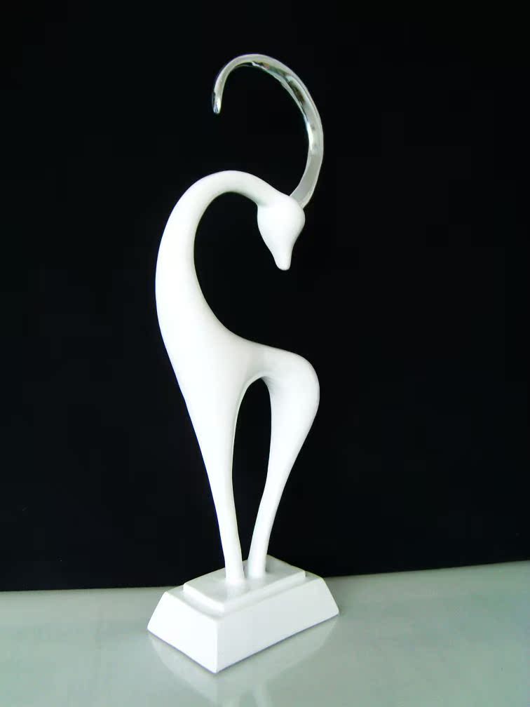 厂家直销 创意树脂抽象鹿摆件 简约现代家居饰品树脂工艺品