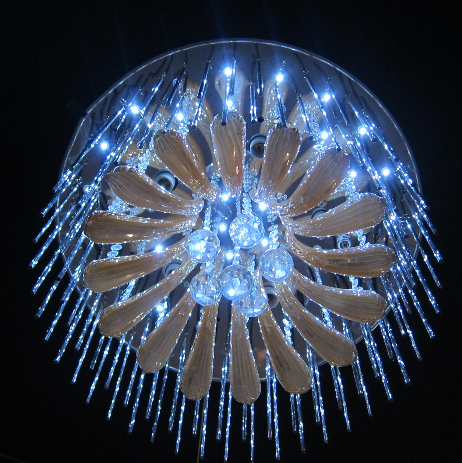 现代简约低压平板灯水晶灯吊灯客厅灯圆形吸顶灯热销led灯具