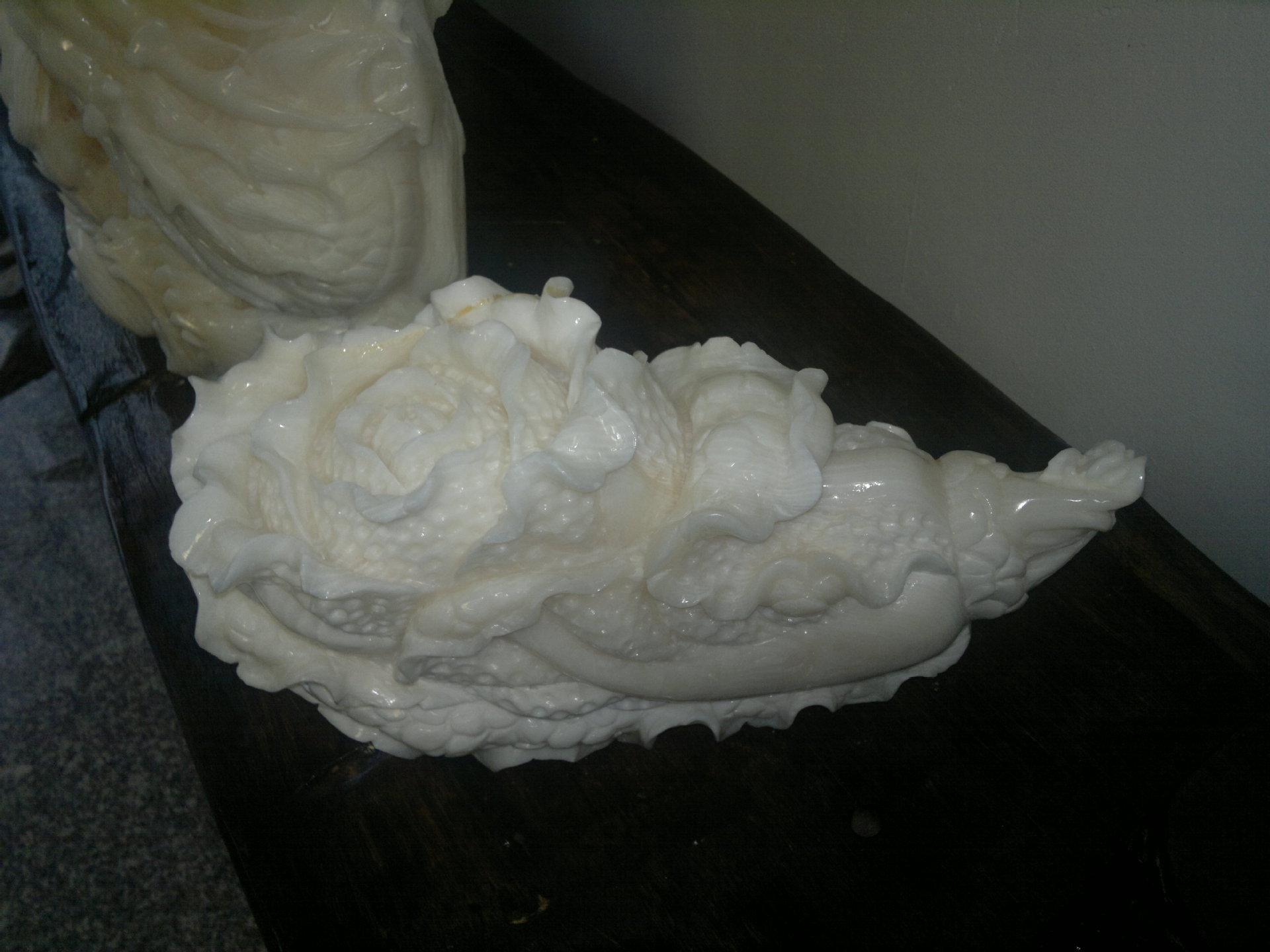 砗磲雕刻 大白菜 大百财 海南特产 财源广进 琼海 玉雕 宝石-「玉石