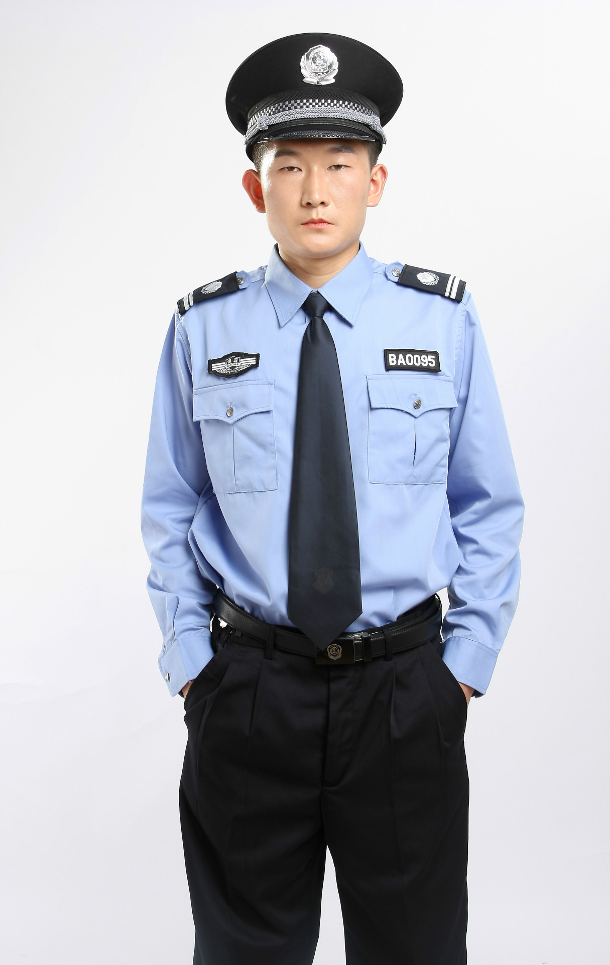 厂家批发男女夏季保安长袖衬衣 保安服 酒店保安夏执勤服春秋装