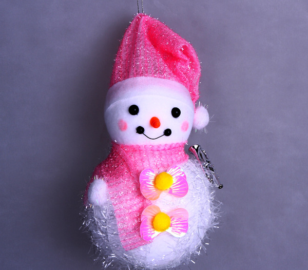 义乌有利德厂家生产新款毛绒大头雪人娃娃 圣诞公仔 来样定制