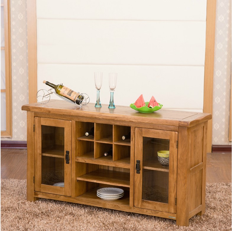 欧式 复古 田园 纯实木 宜家 酒柜 橡木家具