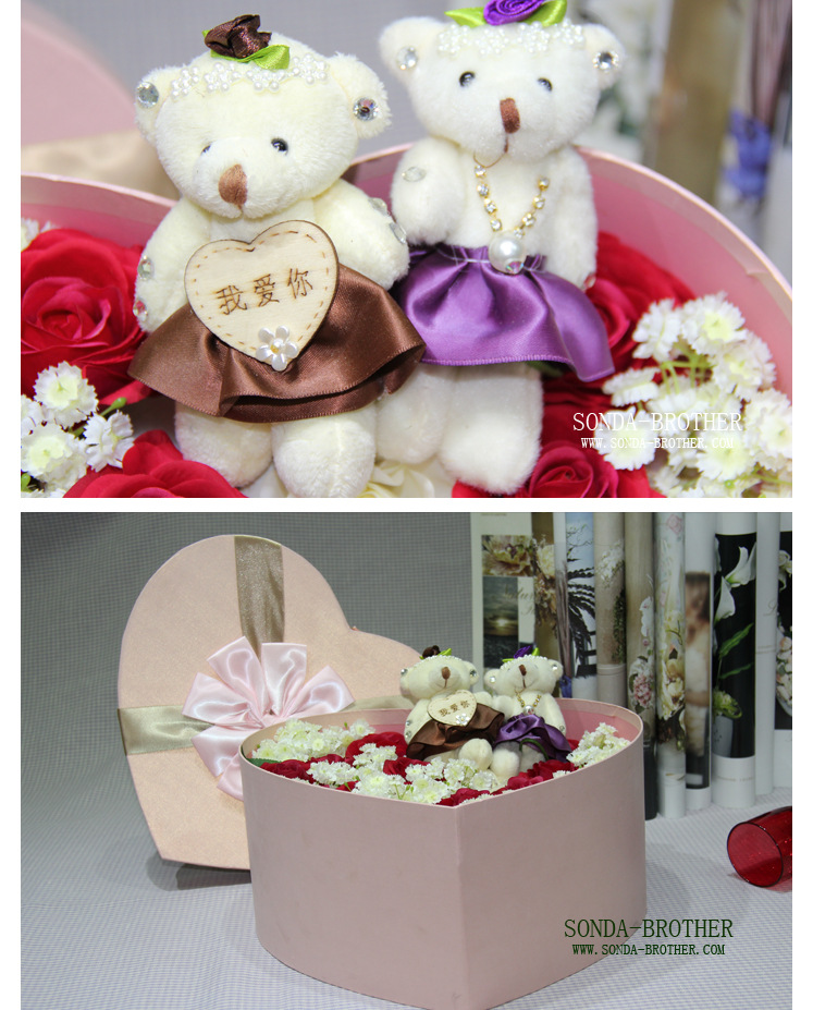 粉色系列礼盒(大) 仿真花 升达兄弟花业 娟花 简约现代风格