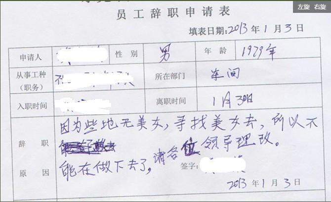 【扒一扒工作中的囧事】 这么搞笑的辞工单你见过吗?