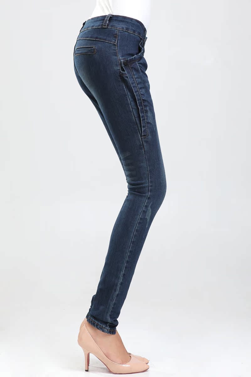 新款韩版哈伦裤女牛仔裤 大码小脚裤潮女牛仔式裤子显瘦牛仔长裤